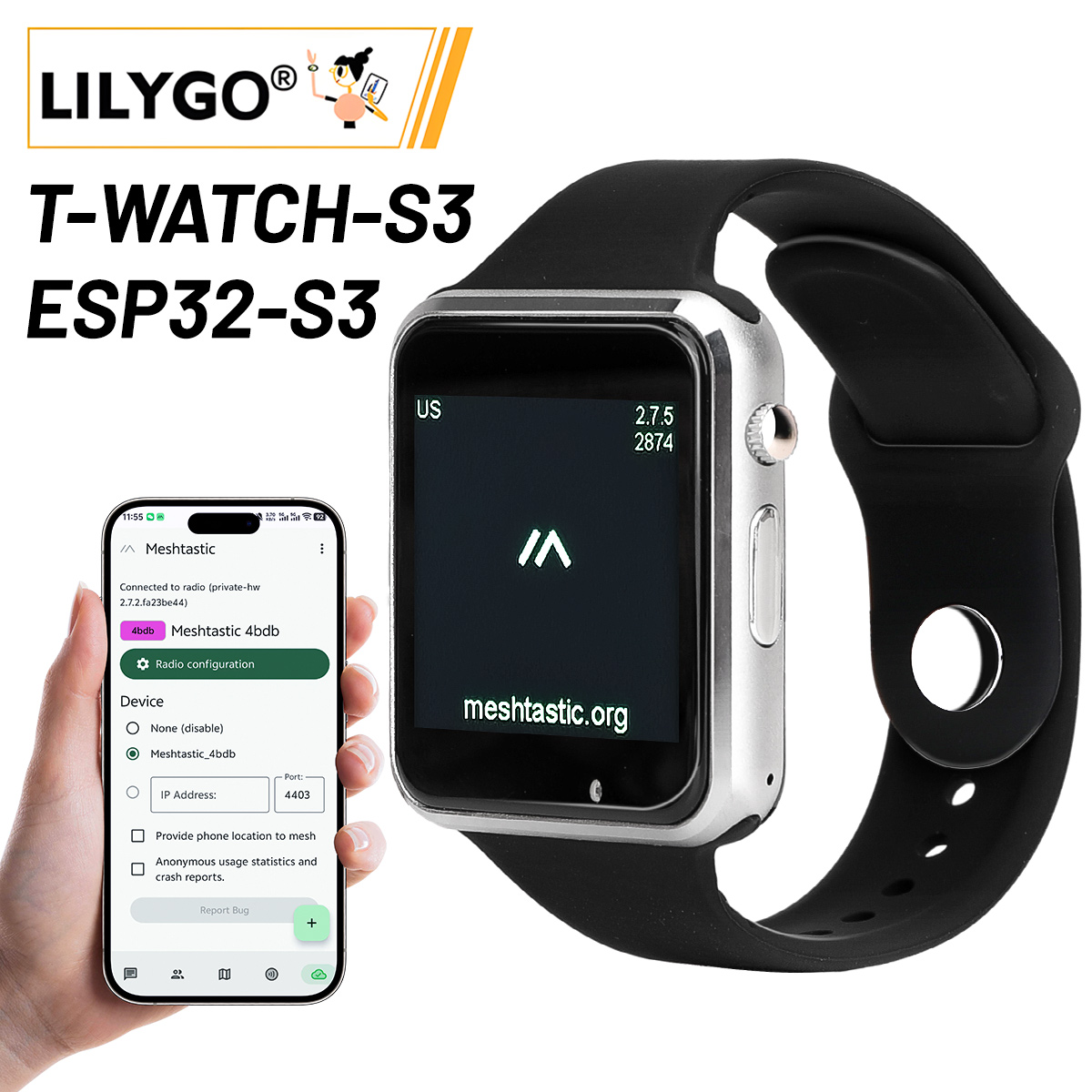 LILYGO T Watch S3 Lora Meshtas - Ttgo T Watch 评论和价格